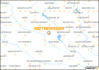 map of Hartmannsdorf