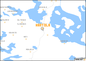 map of Hartola