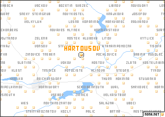 map of Hartoušov