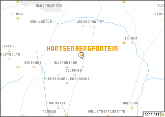 map of Hartsenbergfontein