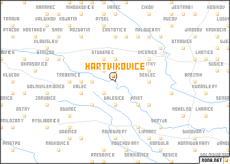 map of Hartvíkovice