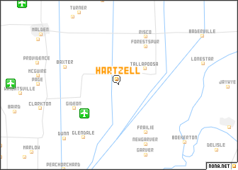 map of Hartzell