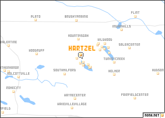 map of Hartzel