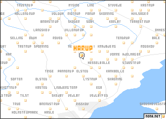 map of Hårup