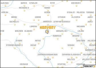 map of Harvany