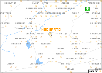 map of Härvesta