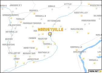 map of Harveyville