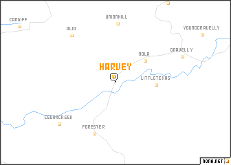 map of Harvey