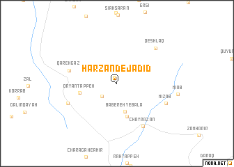 map of Harzand-e Jadīd