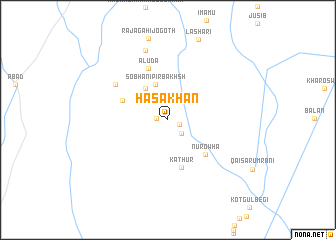 map of Hasa Khān