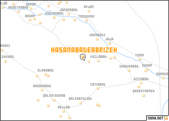 map of Ḩasanābād-e Ābrīzeh