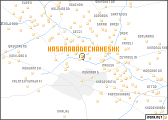 map of Ḩasanābād-e Chāheshk