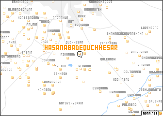 map of Ḩasanābād-e Qūch Ḩeşār