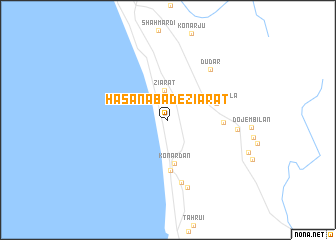 map of Ḩasanābād-e Zīārat