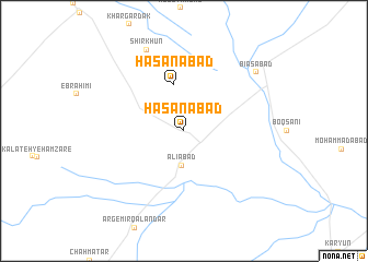 map of Ḩasanābād