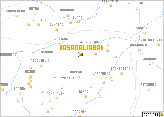 map of Ḩasan ‘Alīābād