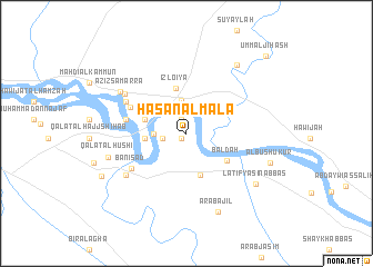 map of Ḩasan al Mala