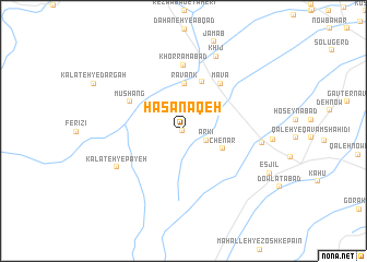 map of Ḩasanāqeh