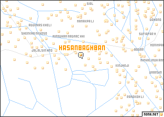 map of Hasan Bāghbān