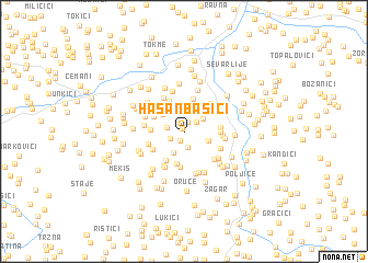 map of Hasanbašići