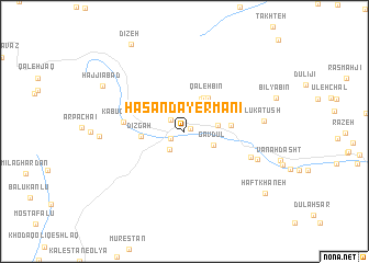 map of Ḩasan Dāyer Mānī