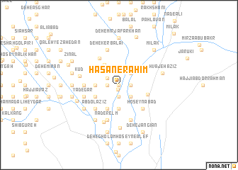 map of Ḩasan-e Raḩīm