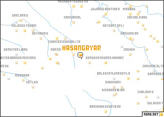 map of Ḩasan Gāyār