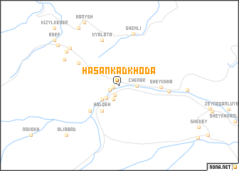map of Ḩasan Kadkhodā