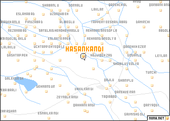 map of Ḩasan Kandī