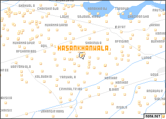 map of Hasan Khānwāla