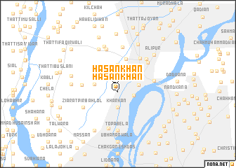 map of Hasan Khān