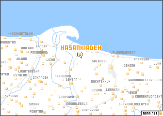 map of Ḩasan Kīādeh