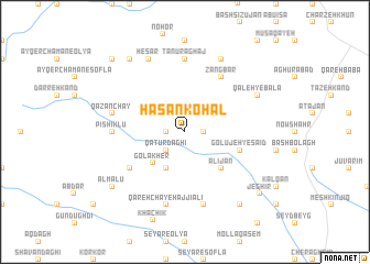 map of Ḩasan Kohal