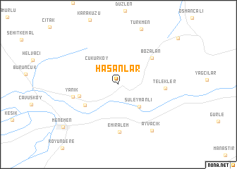 map of Hasanlar