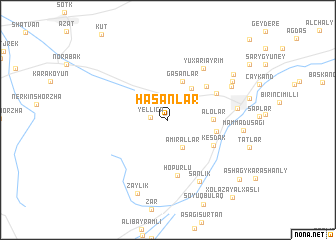 map of Hǝsǝnlǝr