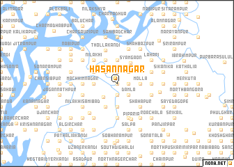 map of Hāsannagar