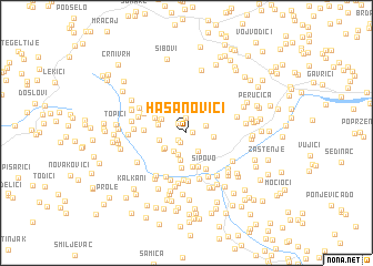 map of Hasanovići