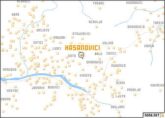 map of Hasanovići