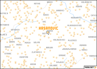 map of Hasanović
