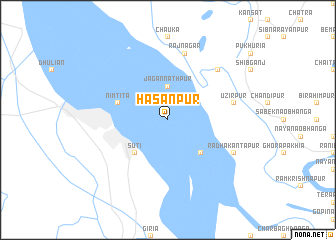 map of Hāsanpur