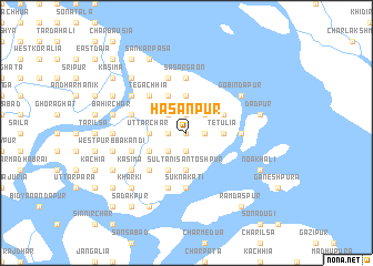 map of Hāsanpur