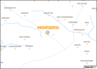 map of Ḩasan Qandī