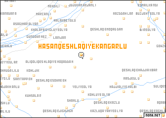 map of Ḩasan Qeshlāqī-ye Kangarlū