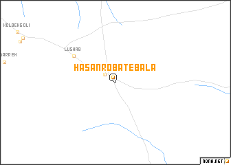 map of Ḩasan Robāţ-e Bālā