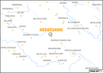 map of Ḩasan Shāhī