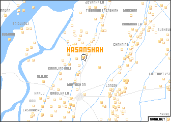 map of Hasan Shāh