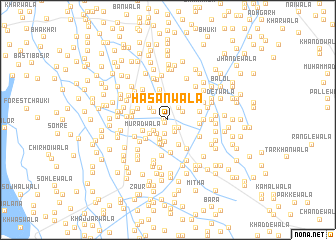 map of Hasanwāla