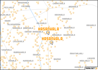 map of Hasanwāla