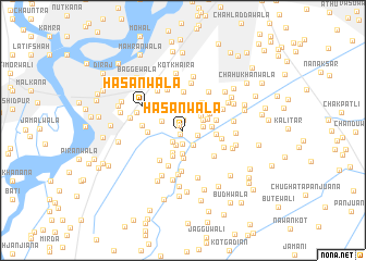 map of Hasanwāla