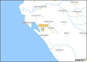 map of Ḩaşār